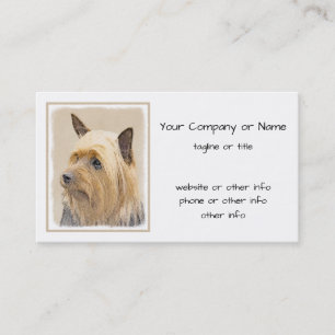 Carte De Visite Peinture Silky Terrier - Cute Original Chien Art