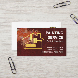 Carte De Visite Peinture Splatter Gold Home Peinture