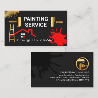 Carte De Visite Peinture Splatters Accueil Peinture
