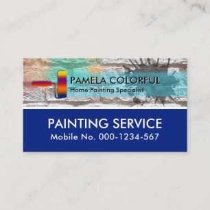 Carte De Visite Peinture sur peintre mural en brique