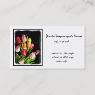 Carte De Visite Peinture Tulip - Art Fleur original