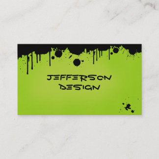 Carte De Visite Peinture verte néon