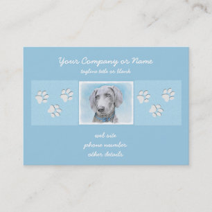 Carte De Visite Peinture Weimaraner - Joli art original chien