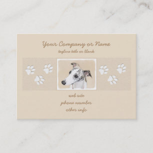 Carte De Visite Peinture Whippet - Jolie art original chien