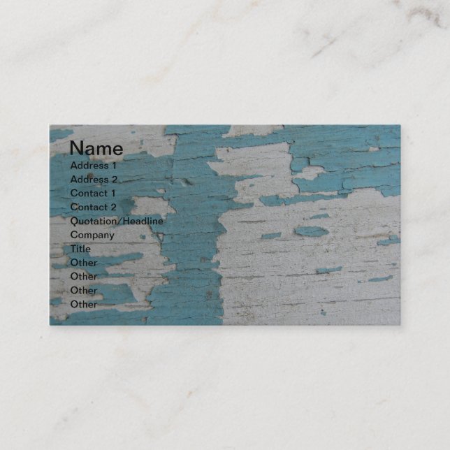 Carte De Visite Peintures bleues et blanches (Devant)