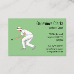 Carte De Visite Pelouse Bowls