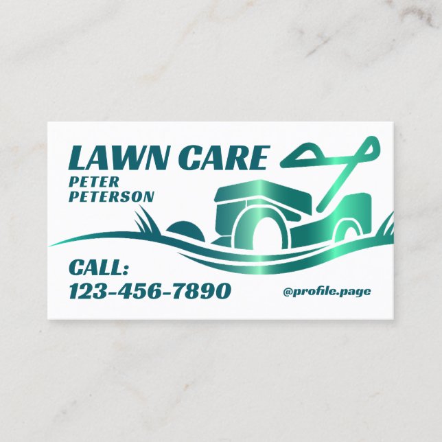 Carte De Visite Pelouse vert gras tonifiant (Devant)