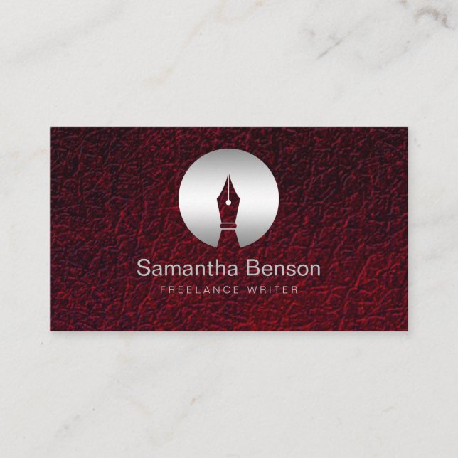 Carte De Visite Pen Logo Freelance Writer and Calligraphy Writer (Devant)