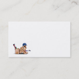 Carte De Visite Pensée reposée par caractère de bricoleur de