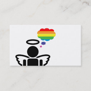 Carte De Visite pensées arc-en-ciel : gay angelicon