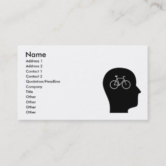 Carte De Visite Penser à aller à vélo