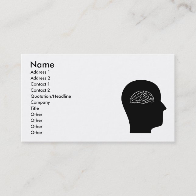 Carte De Visite Penser à la neurologie (Devant)