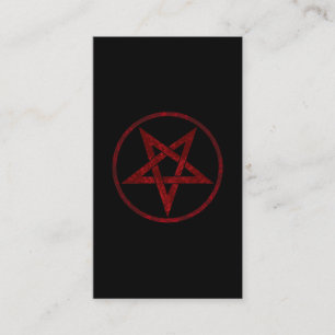 Carte De Visite Pentagram Red Devil