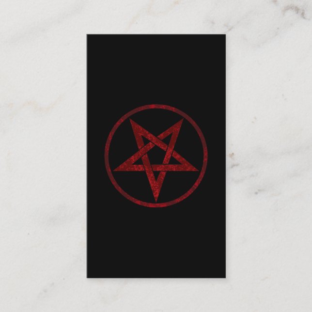 Carte De Visite Pentagram Red Devil (Devant)