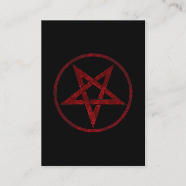 Carte De Visite Pentagram Red Devil (Devant)
