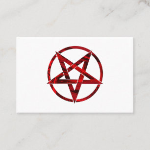 Carte De Visite Pentagramme du Diable Rouge