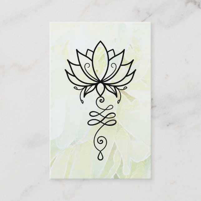 Carte De Visite *~* Peony Nirvana Géométrie Sacrée Yoga Lotus (Devant)