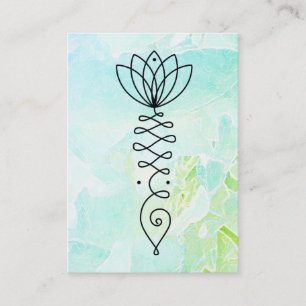 Carte De Visite *~* Peony Yoga Reiki Massage Lotus Healer Pastel