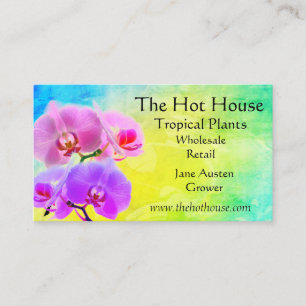 Carte De Visite Pépinière de fleurs d'orchidées tropicales