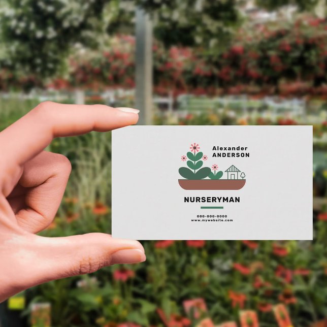 Carte De Visite Pépiniériste (Nurseryman Business Card)