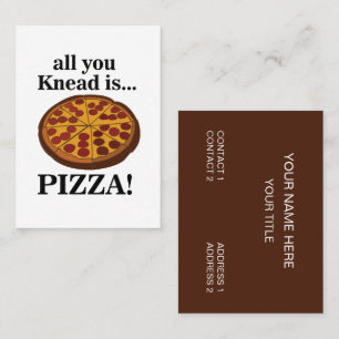 Carte De Visite Pepperoni Pizza Restaurant