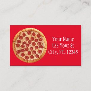 Carte De Visite Pepperoni Pizza Thunder_Cove