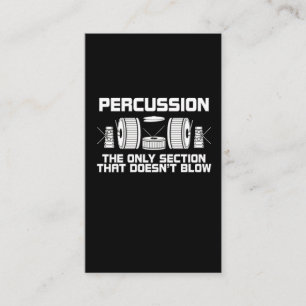 Carte De Visite Percussion la seule section qui ne souffle pas la