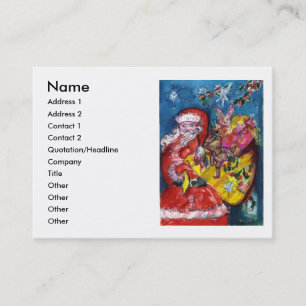 CARTE DE VISITE PÈRE NOËL AVEC CADEAUX