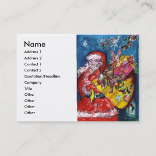 CARTE DE VISITE PÈRE NOËL AVEC CADEAUX