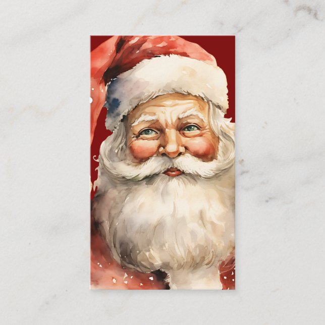 Carte De Visite Père Noël Noël rétro de Noël (Devant)