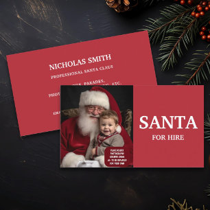 Carte De Visite Père Noël professionnel à louer Photo