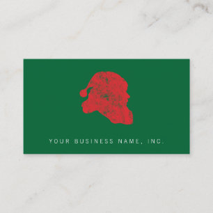 Carte De Visite Père Noël (rétro style d'impression typographiq