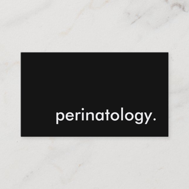 Carte De Visite périnatologie. (Devant)