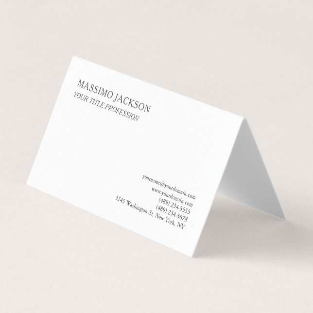 Carte De Visite Perle Classique Simple Professionnel (Devant)