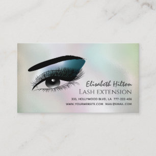 Carte De Visite Perle holographique attirant oeil maquillage après