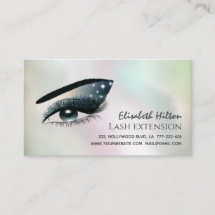 Carte De Visite Perle holographique attirant oeil maquillage après
