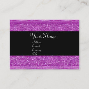 CARTE DE VISITE PERLES DE MODE VIOLET MONOGRAMME