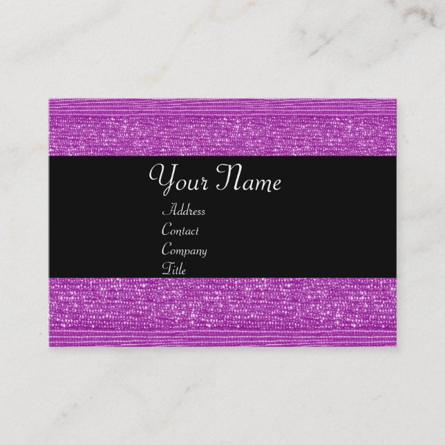 CARTE DE VISITE PERLES DE MODE VIOLETTES (Devant)
