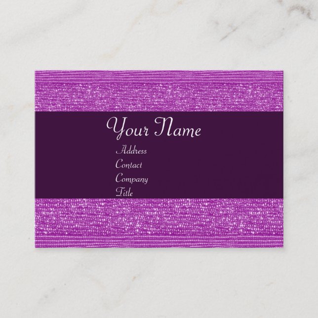 CARTE DE VISITE PERLES DE MODE VIOLETTES (Devant)
