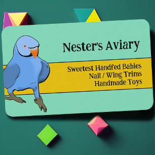 Carte De Visite Perroquet d'éleveur d'oiseaux exotiques Aviaire Av