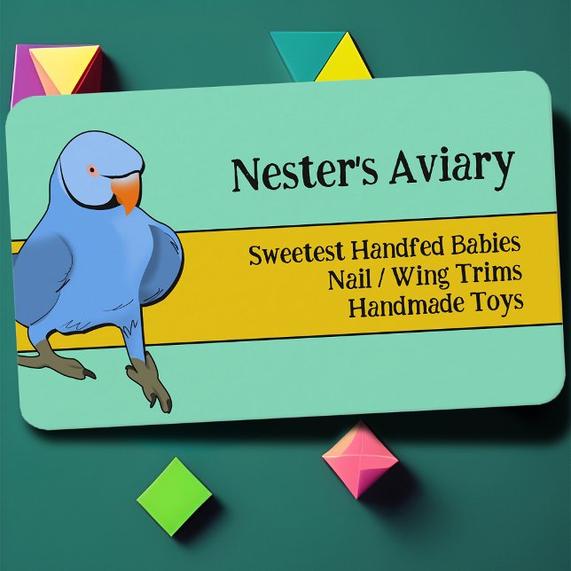 Carte De Visite Perroquet d'éleveur d'oiseaux exotiques Aviaire Av (Fun parrot business card)