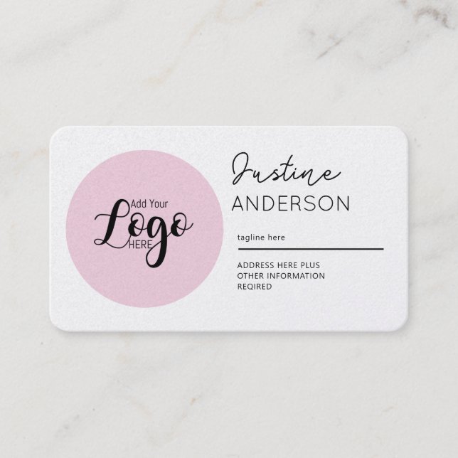 Carte De Visite Personalized Business Cards with Logo & Social (Devant)