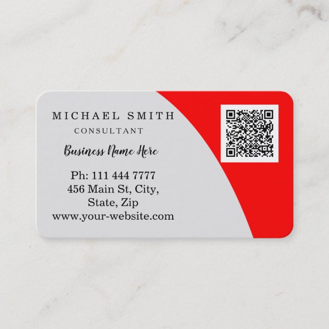 Carte De Visite Personalized Custom Corporate QR Code Logo (Devant)