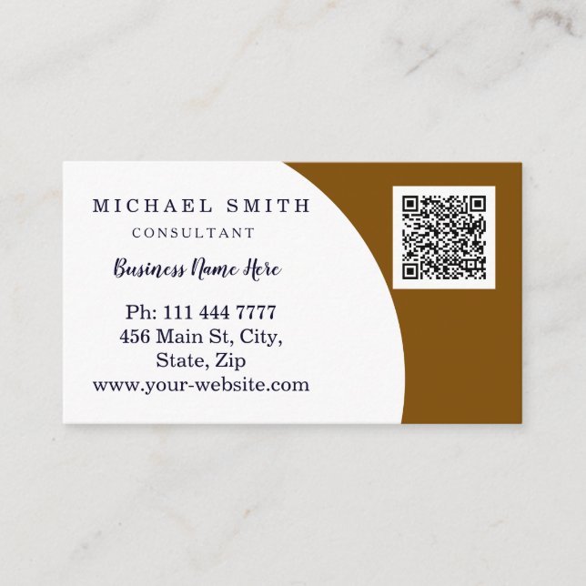 Carte De Visite Personalized Custom Corporate QR Code Logo Busines (Devant)
