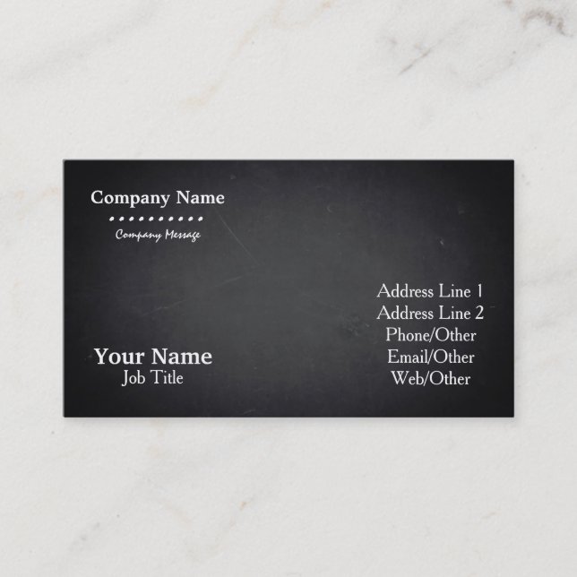 Carte De Visite Personalized Custom Your Own Grey (Devant)