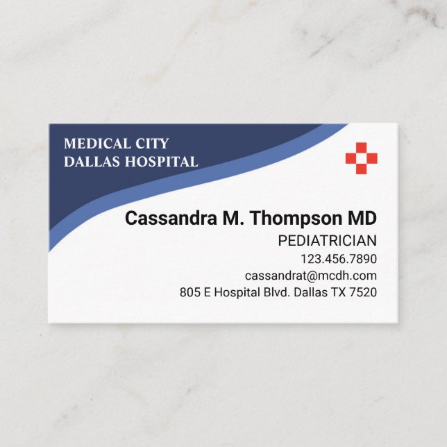 Carte De Visite Personalized Medical Hospital Employee (Devant)
