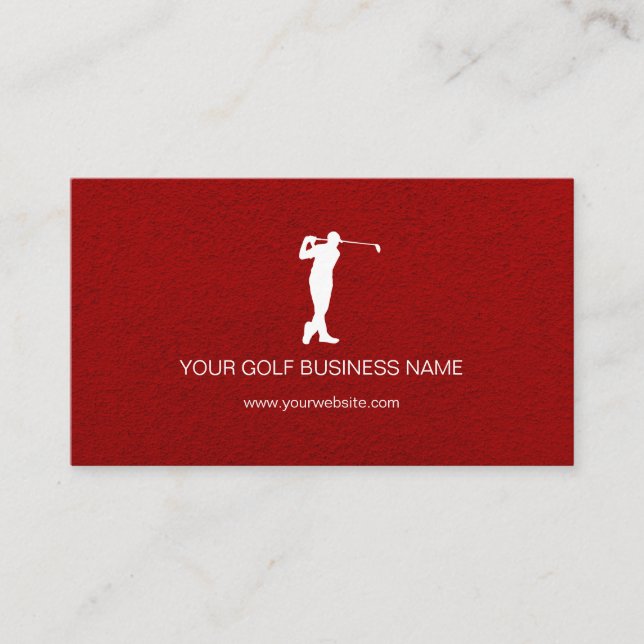 Carte De Visite Personalized Modern Black Professional Golf Busine (Devant)