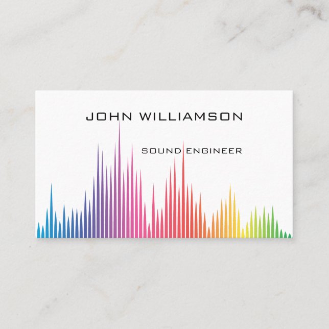 Carte De Visite Personalized Sound Engineer Audio Engineering (Devant)
