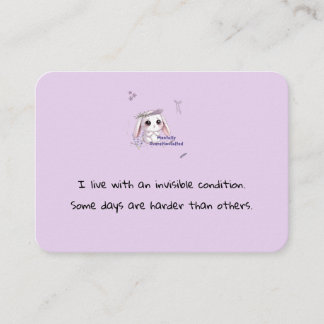 Carte De Visite Personalzied Support Contact Card with Bunny
