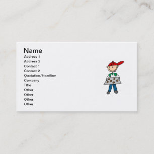 Carte De Visite Personnage bâton cuit des cookies